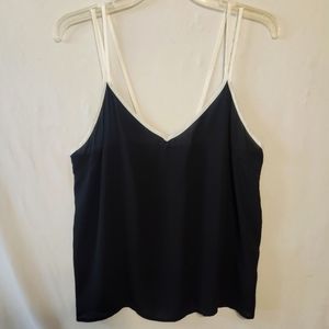 F21 Sheer Black Strappy Tank